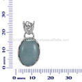 925 Plata esterlina diseñador y colgante de gota de piedras preciosas Aquamarine al mejor precio